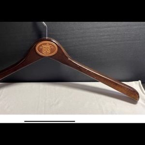 COPY - Dooney & Bourke Wooden Coat Jacket Suit Hangers Leather D&B Logo Vinta…